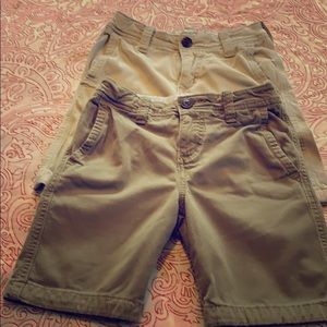2 pairs of boys khaki shorts